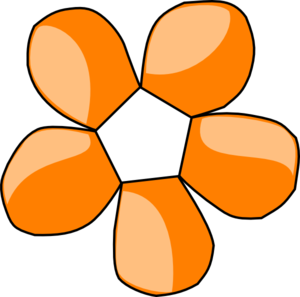 Orange Flower clip art - vector clip art online, royalty free ...