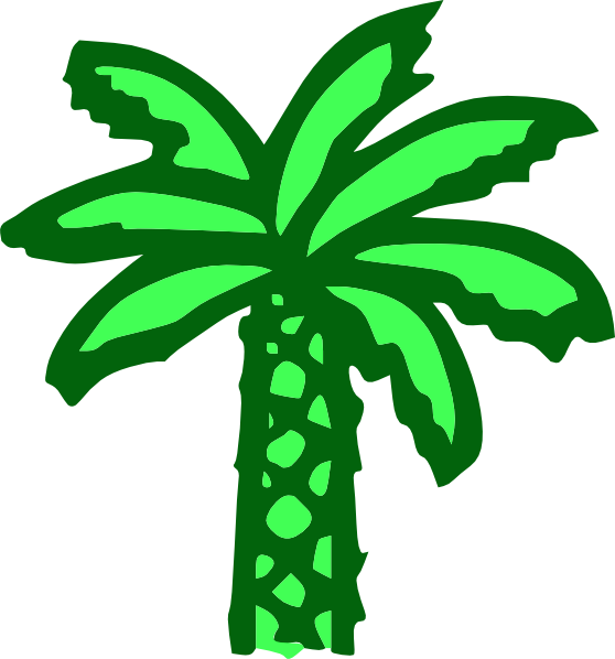 Cartoon Green Palm Tree clip art - vector clip art online, royalty ...
