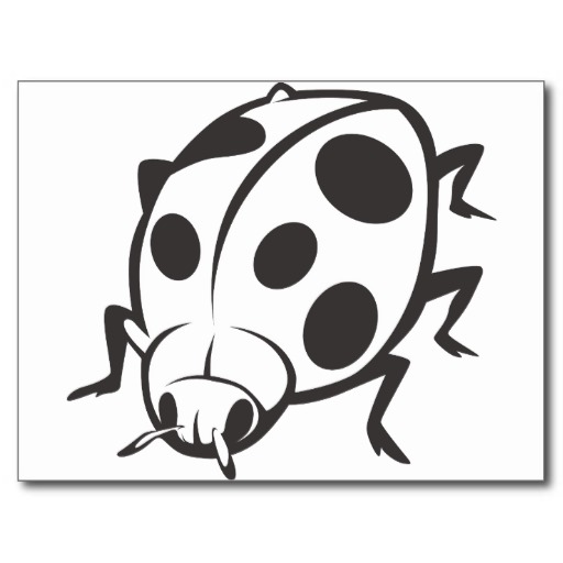 Cool Black Ladybug Tattoo Logo Postcard from Zazzle.