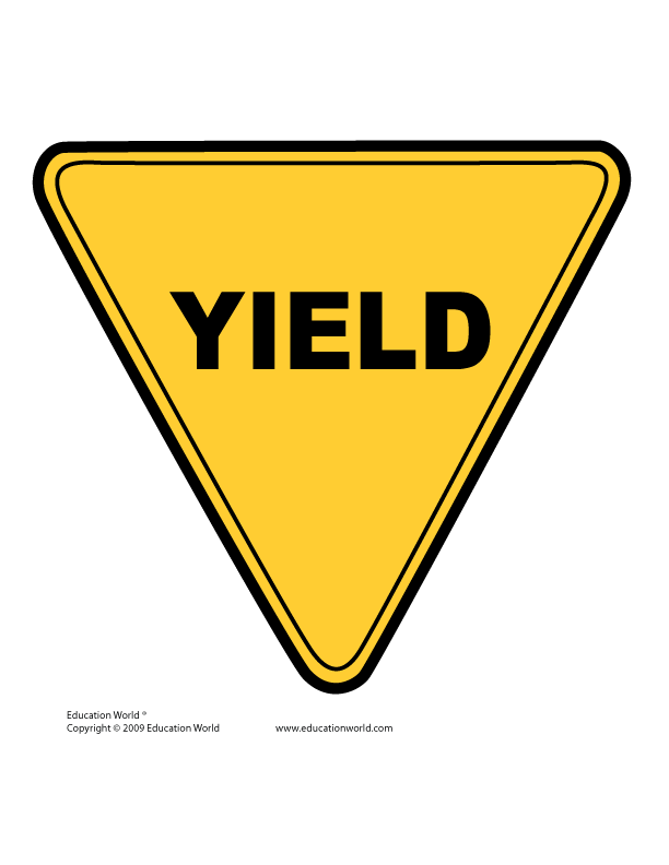 yield sign coloring pages - photo #5
