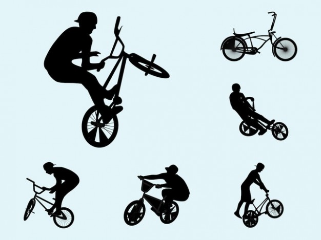 decal Biker silhouettes activity vector | Download free Vector