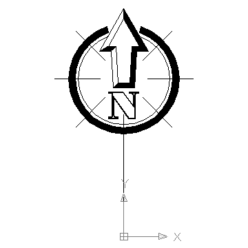 North Arrow 5 block in symbols north arrows Autocad free drawing ...