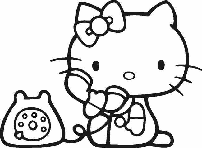 hello kitty clipart black and white - photo #11