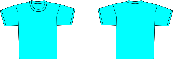 Blue T Shirt Template Clip Art - vector clip art ...