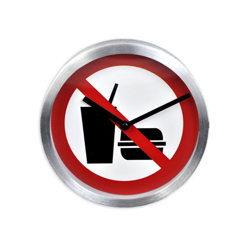 INFMETRY:: No Eating or Drinking Sign Wall Clock - New Products
