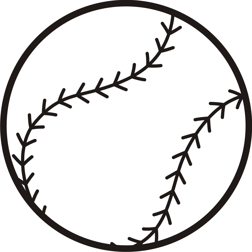 567 views Free baseball clipart black and white