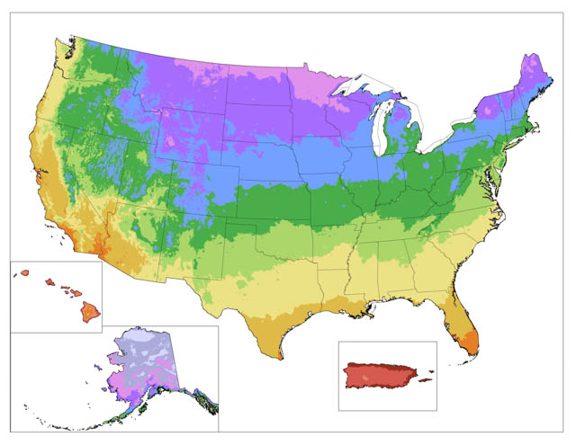 Hardiness Zones in the USA