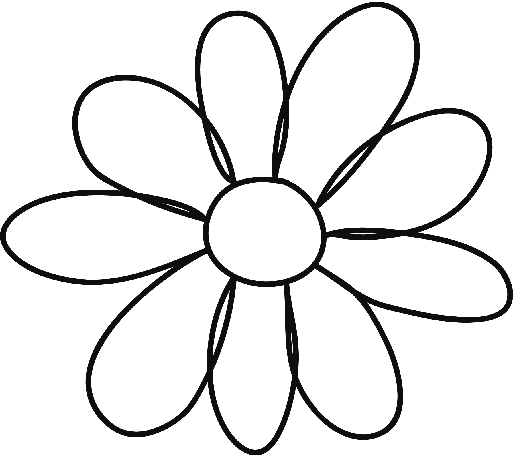 Printable Flower Outline Clipart