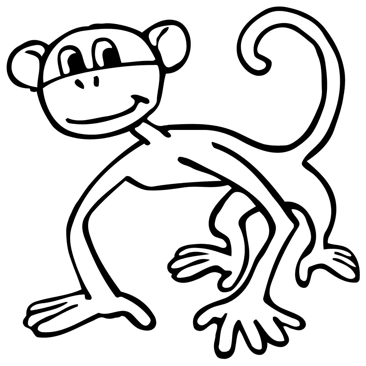 Monkey Outline Clipart