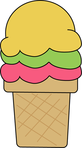 Cone ice cream clipart
