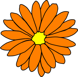Orange flower clipart