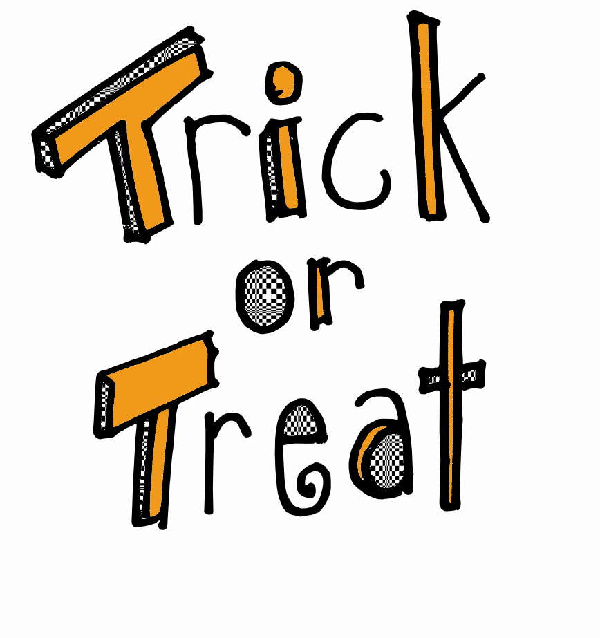 Trunk or treat trick or treat clipart 2