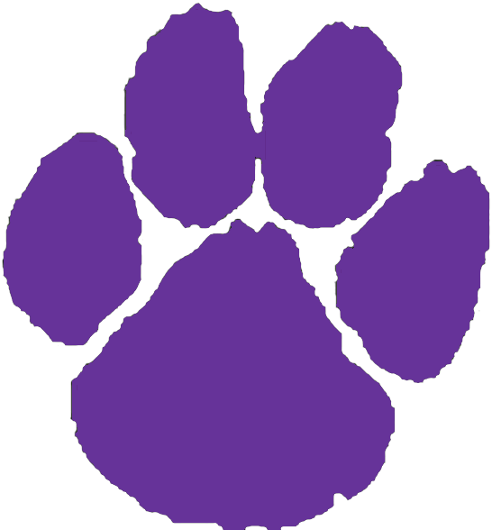 Purple panther paw clip art
