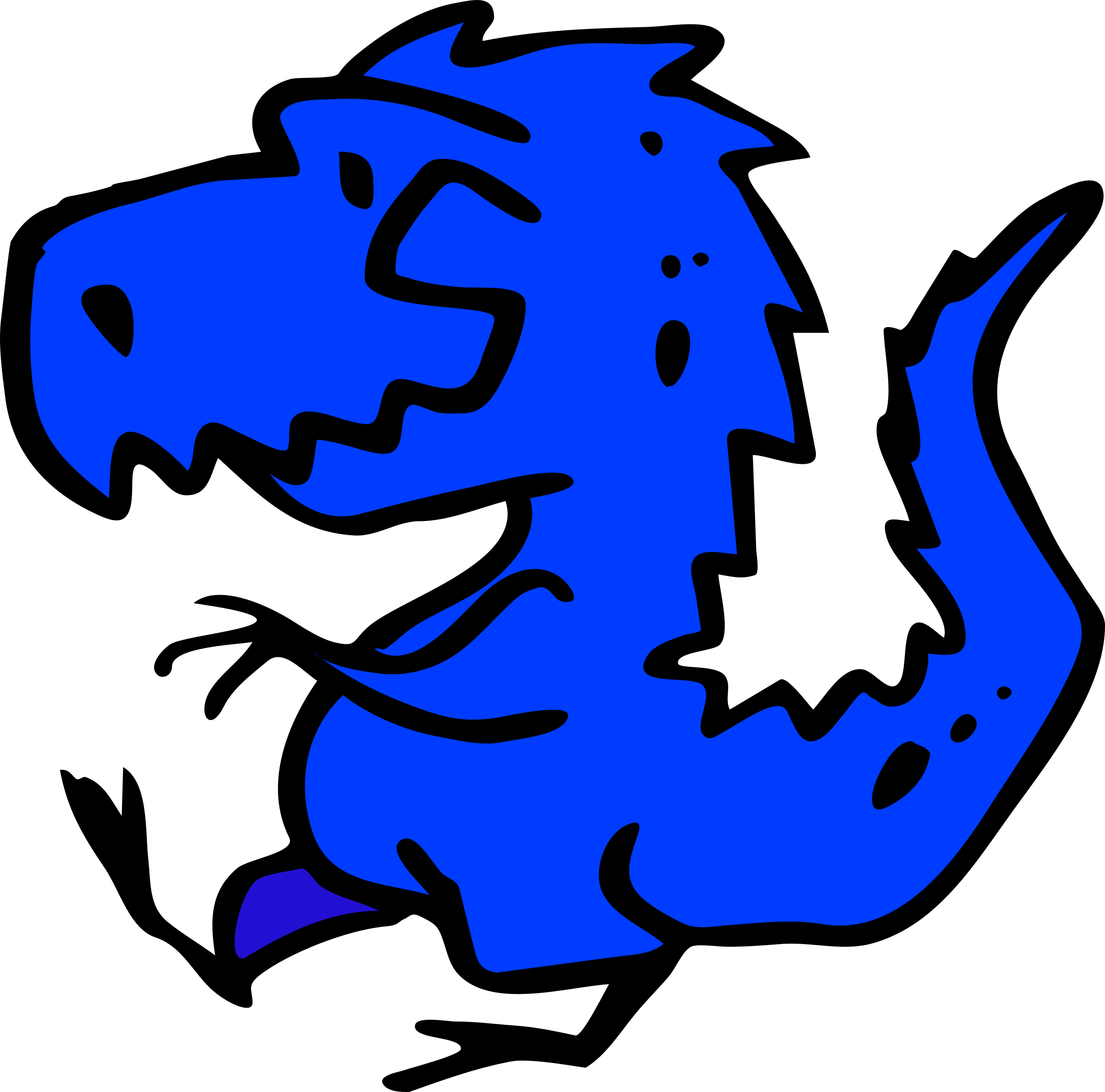 Blue Cartoon Dinosaur ClipArt Best