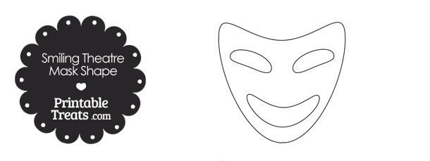 Smiling Theatre Mask Template — Printable Treats.com