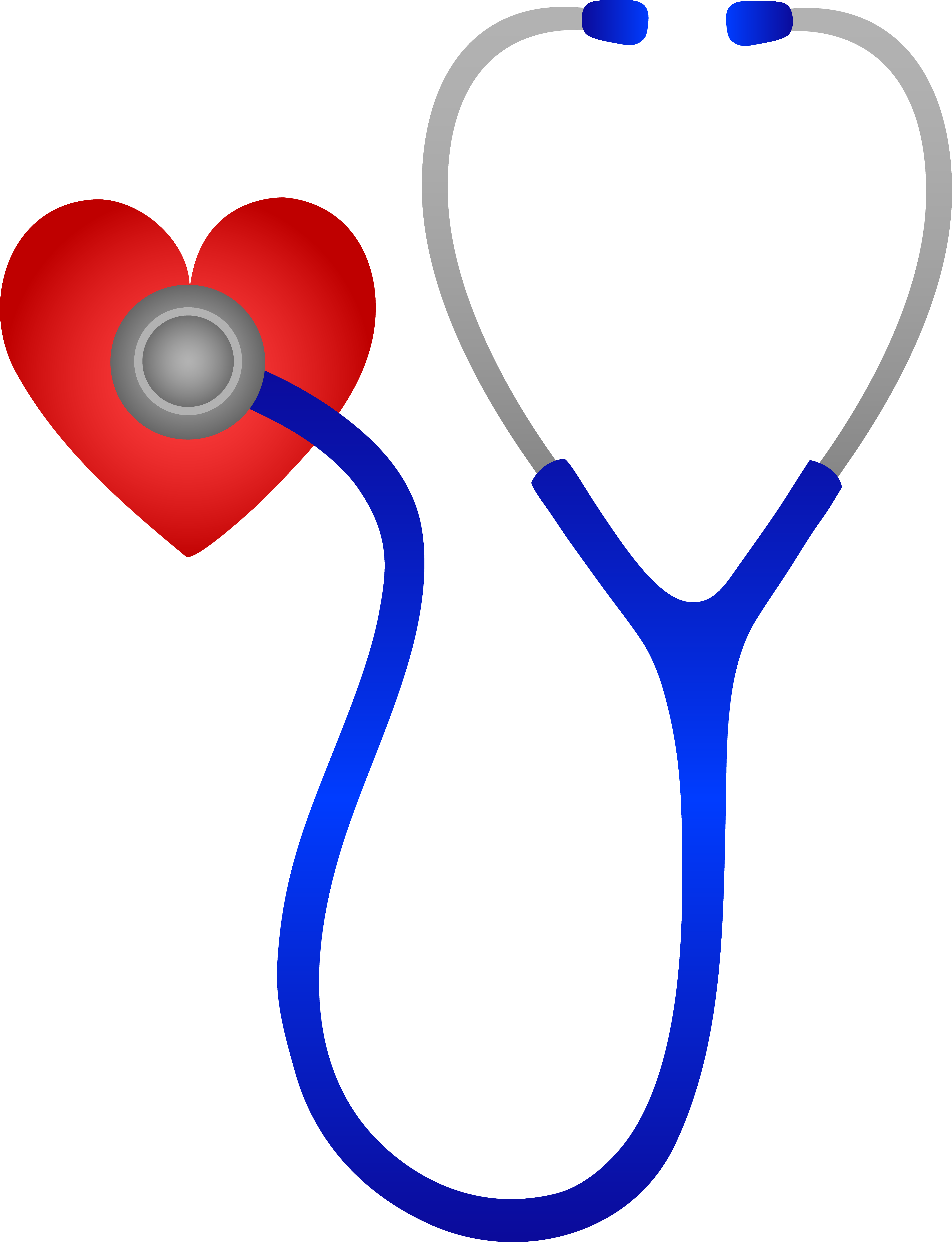 435 views Heart with stethoscope clipart