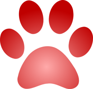 Blue Paw Print With Gradient Clip Art Vector Online