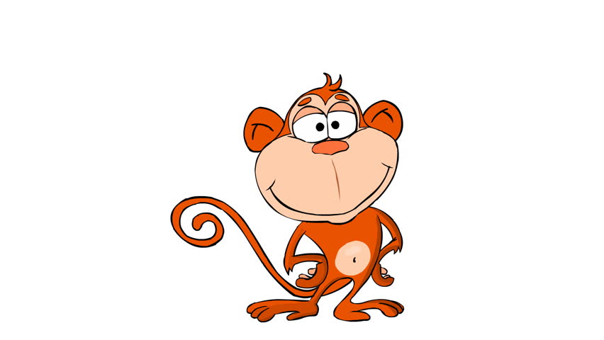 Funny Monkey Dancing With Mask 1080p Hd. Cartoon Animation. Stock ...