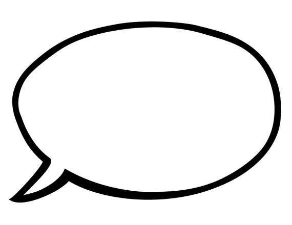 FULL PAGE Blank Speech Bubbles printable