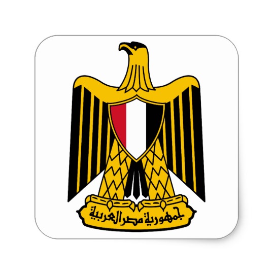 egypt emblem square sticker | Zazzle