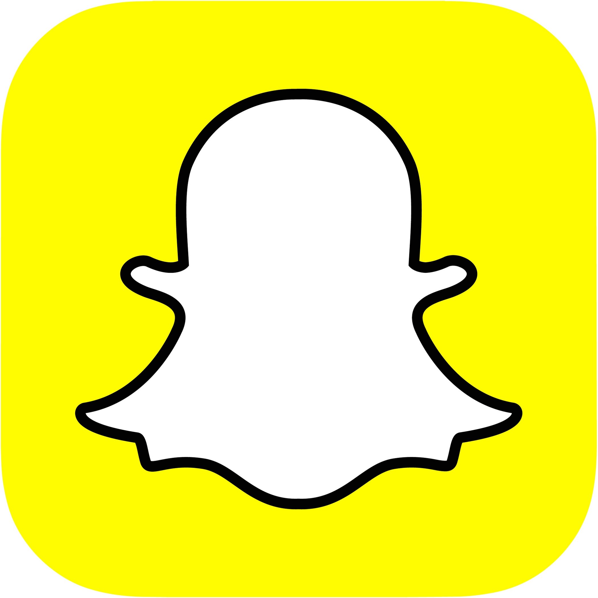 Snapchat logo drawing clipart
