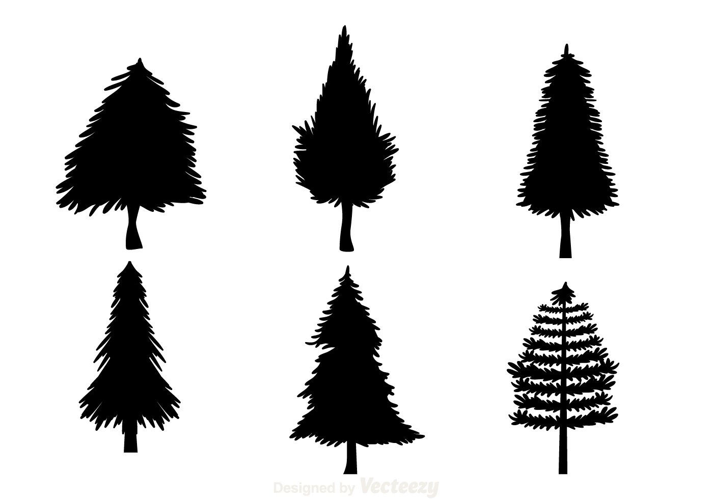 christmas tree silhouette clip art free - photo #43