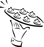 Appetizer clipart black and white