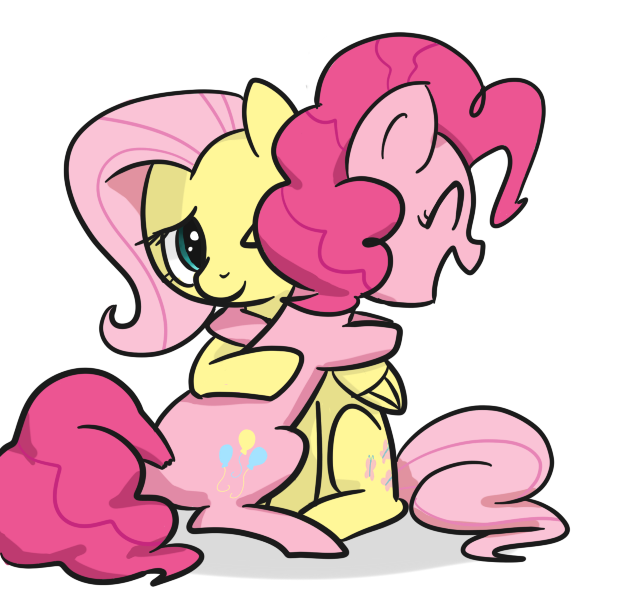 PP and Flutters hugging