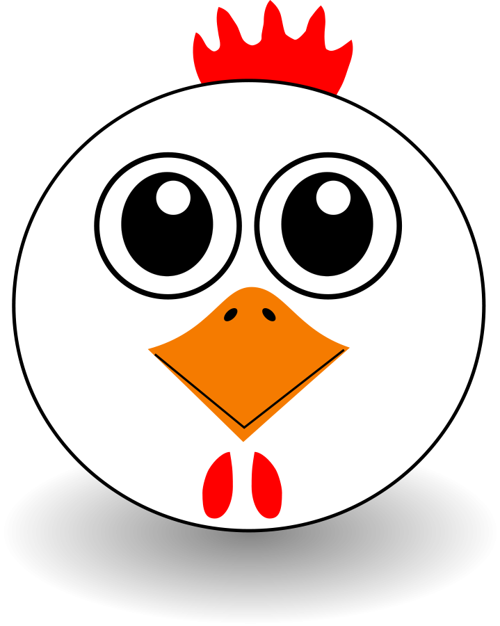 Funny Chicken Face Cartoon Clipart, vector clip art online ...