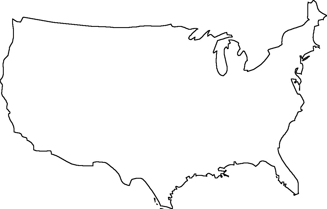 United States Map Template Blank