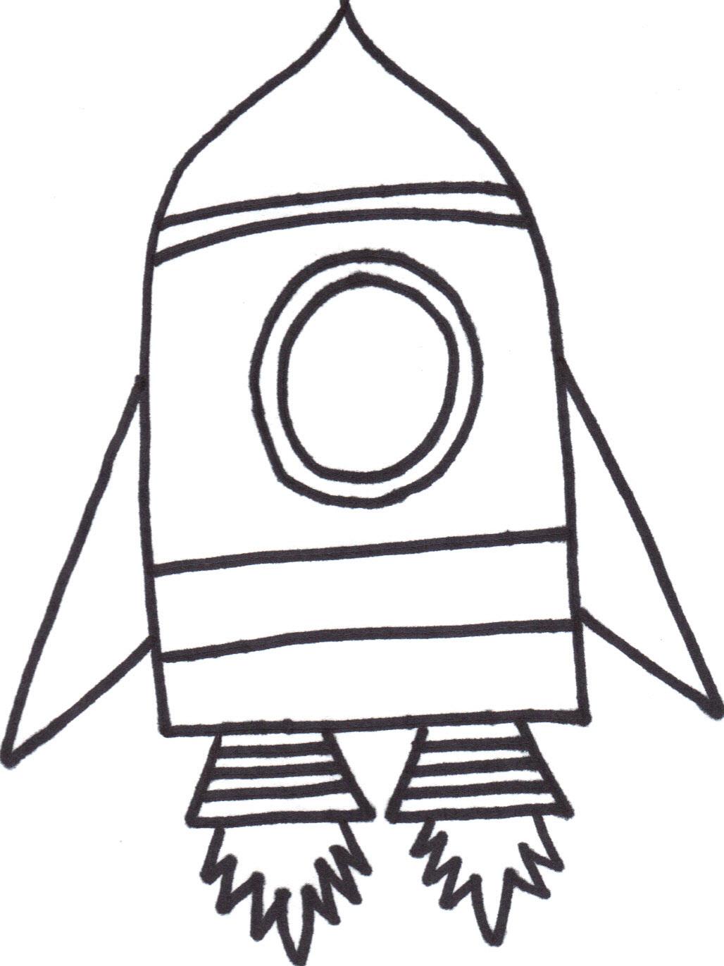 rocket ship clipart black and white - photo #41