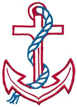 Boats Embroidery Design: Anchor Outline from Dakota Collectibles