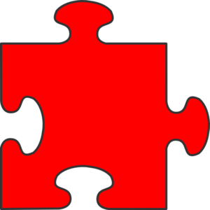 Red Border Puzzle Piece clip art - vector clip art online, royalty ...