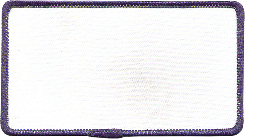 3.5inch Rectangle R2 Purple Border Blank Uniform Embroidered Patch ...