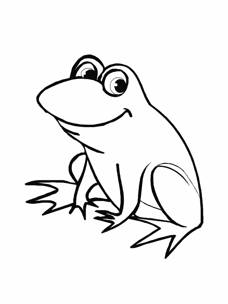 Cute Frog Preschool Coloring Pages - Reptile Coloring Pages ...