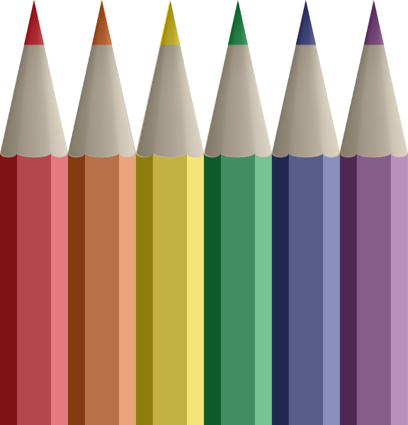 Colored Pencils clip art - vector clip art online, royalty free ...
