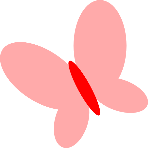 Pink Red Butterfly clip art - vector clip art online, royalty free ...