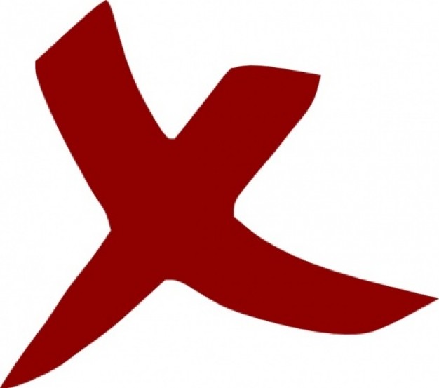 X Wrong Cross No clip art | Download free Vector