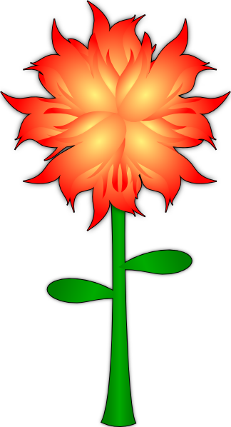 Fire Flower clip art Free Vector