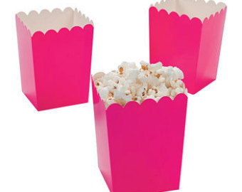 pink popcorn box