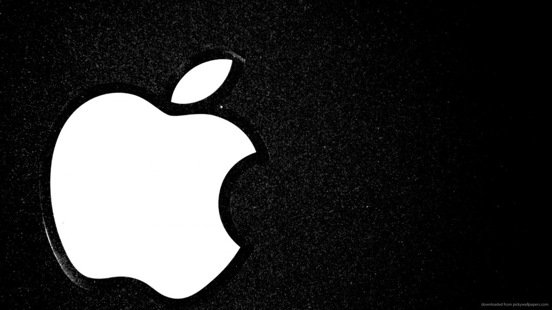 Apple Logo Pictures Black and White Background HD Wallpaper