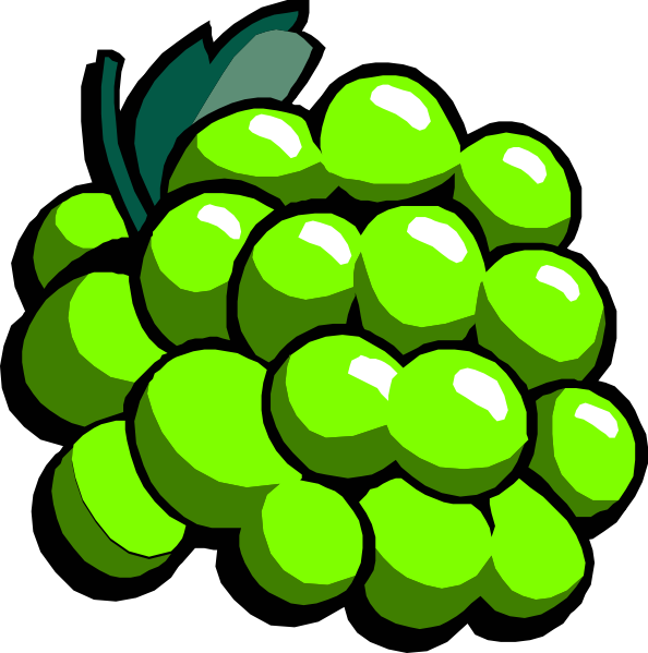 Green Grapes clip art - vector clip art online, royalty free ...