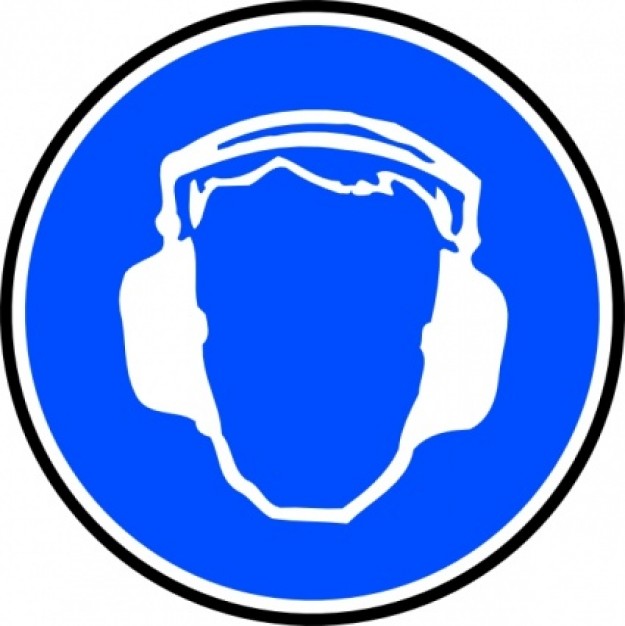 Mandatory Ear Protection clip art | Download free Vector