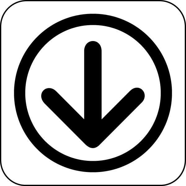 Arrow Down: Symbol, Image, Graphics for Direction Signage Design ...