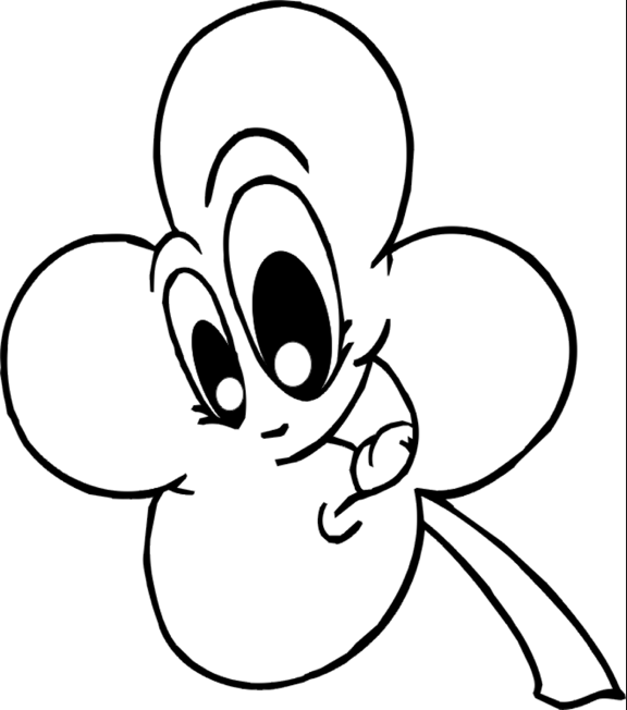 Four Leaf Clover Coloring Page & Coloring Book