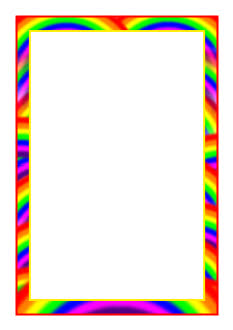 Rainbow-themed A4 page borders (SB7475) - SparkleBox