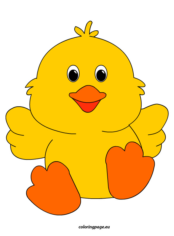 Cute Easter Chick | Coloring Page