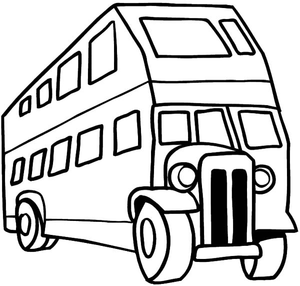 Double Decker Bus Coloring Pages - Free & Printable Coloring Pages ...