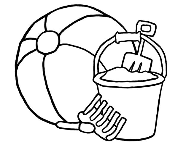 Beach Ball Coloring Pages Page 1