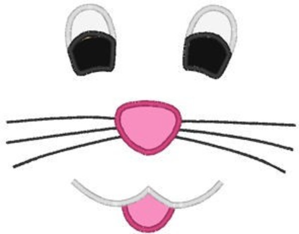 bunny face clipart